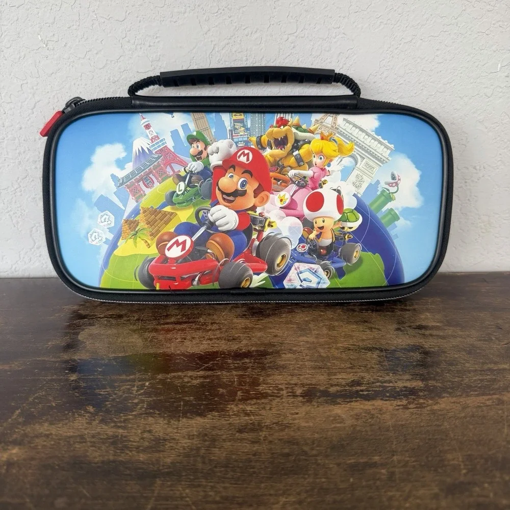 Nintendo Switch Mario Kart‎ Travel Carry Case Hard Shell Mario Luigi Peach